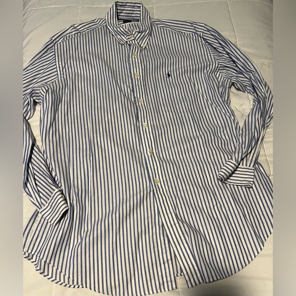 Ralph Lauren Mens button down cotton shirt stripes